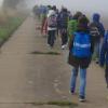 Beim Wandertag auf dem Weg nach Schallfeld.