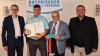 Nach der Preisverleihung: BV Jürgen Pfau, Preisträger Karl-Heinz Zehnder, KEAB Ludwig Bauer und KV Marco Göbet.