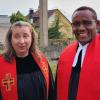 Pfarrerin Sigrid Ullmann und Pfarrer Mulugeta.