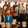 Die Geehrten für 25 Jahre und 30 Jahre Mitgliedschaft beim TSV Urspringen.
