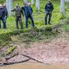 An mehreren Stellen im Rienecker Stadtwald finden sich künstliche angelegte Regenrückhalten.  Damit bleiben Niederschlage vor Ort im Wald.