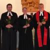 Auf dem Foto Dekan Uwe Rasp mit Pfarrer Carsten Bräumer, Pfarrerin Tina Mertten, Pfarrer Andreas Werner und Pfarrerin Julia Mucha (von links).