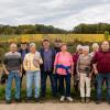 Die Wandergruppe unterhalb des Wutschenberges.