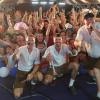 Fröhliche Stimmung und Spaß beim Oktoberfest in Penang garantieren die "Frankenräuber" Ralf Fambach (von links), Christian Schrepfer, Armin Schuler und Stefan Müller.