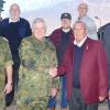 Der neu gewählte Bezirksvorstand der Reservisten (von links): Holger Leikam, Hans-Jürgen Küchle, Hans-Joachim Stadtmüller, Hannes Bierstedt, stellvertretender Landesvorsitzender Manfred Stange, Otto Jahrsdörfer, Walter Schreck und Gerhard Bauer.