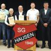 Ehrenmitglieder und Ehrenvorstand (im Bild): Jürgen Lindner (1. Kassier), Hilmar Niklaus (Ehrenmitglied), Agnes Weißenberger (Ehrenmitglied), Elmar Weißenberger (Ehrenvorstand), Marco Sobotta (3. Vorsitzender), Gerhard May (2. Vorsitzender), David Lindner (1. Vorsitzender).