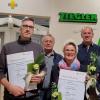 Das Foto zeigt (von links): Anna-Laura Ziegler (GF), Alexander Hein 25 Jahre, Burkard Ziegler (GF), Ute Martin 25 Jahre, Stefan Dotzel (GF), Frank Barwanietz 25 Jahre.