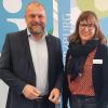 Landrat Thomas Eberth dankte Sandra Handke für 25 Jahre hervorragende Arbeit als Sportreferentin des Landkreises Würzburg.