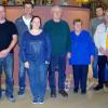 Die Bauunternehmung W+A Hartmann ehrte langjährige Mitarbeiter: Swen Wendemuth, Daniel Merz, Achim Hartmann, Kirstin Hartmann, Alfred Hartmann, Elisabeth Hartmann, Christian Metzger, Alfred Hilgert und Hubert Bausenwein.