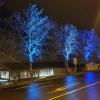 Lichtillumination an der Straße. 