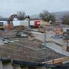 Derzeit die größte Baustelle in der Gemeinde Gössenheim ist der Kindergarten. Rund drei Millionen Euro kostet die Maßnahme, von der Optimisten hoffen, dass bis Jahresende 2023 weitgehend fertig sein wird.