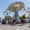 Einige Menschen besuchten am 17. Juli den letzten Tag vom Kiliani Volksfest in Würzburg. Einige Menschen besuchten am 17. Juli den letzten Tag vom Kiliani Volksfest in Würzburg.