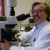 Die akribische Arbeit am Mikroskop gehörte zu den Standardaufgaben des Pathologen Professor Gerhard Seitz.