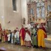Aussendegottesdienst der Sternsinger in Moos.