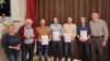 Auf dem Foto (von links) 1. Bürgermeisterin Cornelia Dahinten, Helmut Hey (seit 40 Jahren Mitglied im TSV), Bastian Pecat (35 Jahre), 1. Vorsitzender Christof Pecat (30 Jahre), Florian Köhler (30 Jahre), 1. Vorsitzender Ralf Köhler (45 Jahre), 3. Vorsitzender und Ehrenamtsbeauftragter Peter Lorenz.