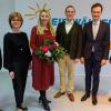 Beim Neujahrsempfang der Freien Wähler in Bergrheinfeld (von links): Stefan Labus (Vorsitzender FW Schweinfurt-Stadt), Bettina Bärmann (stellvertretende Landrätin), Anna Stolz (Staatssekretärin), Fabian Helmerich (Vorstandsmitglied Ortsverein FW Bergrheinfeld), Florian Töpper (Landrat) und Edwin Hußlein (Vorsitzender FW Schweinfurt-Land).