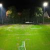 Erhellen ab sofort den Willanzheimer Trainingsplatz: Die neuen Flutlichter.
