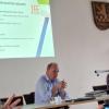 NES Allianz-Vorsitzender Georg Straub und Allianzmanagerin Dina Walter bei der Zusammenkunft der Lenkungsgruppe in Wollbach.