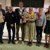 Im Bild: Birgit Schnaus 2. Schützenmeisterin, Rudi Rothmann, Michael Weikert, Jens Vey, Anita Wirsing, Maria Hahn, Barbara Kirchner, Kerstin Haun 1. Schützenmeisterin.