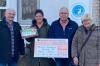 Bei der Spendenübergabe im Tierheim: von links Siegfried Pöhlmann (stellv. Tierheimleitung), Gaby Köhler-Happ, Rainer Happ und Sabine Herzberg (2. Vorstand).