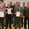 Auf dem Foto die Mitglieder des Schützenvereins, die bei der Generalversammlung geehrt wurden.