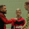 Frank Helmerich (links) betreut als Lehrer drei Badminton-Mannschaften des Gymnasiums Bad Königshofen beim "Jugend trainiert"-Landesfinale.