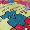 "Verschiedenheit passt zusammen" ist die Kernaussage der Künstlerinnen und Künstler des Unterspießheimer Kindergartens.