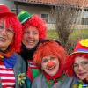 Die vier Clowns sorgten für gute Stimmung bei den Unslebener Senioren. Von links: Sonja Schirber, Andrea Hain, Ruth Gensler und Doris Goehtz.