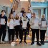 Schulsanitäter der Mittelschule Ochsenfurt nach dem absolvierten Erste-Hilfe-Kurs.