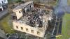 Bei Rottershausen: Die Gasthaus-Ruine "Schwarze Pfütze" von oben betrachtet.