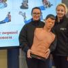 Ärztin Sofiia Gavrychenkova (links) und BRK-Ausbilderin Corinna Hasenwinkel halten den ukrainischen Erste-Hilfe-Kurs gemeinsam.