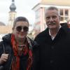 Heike und Peter Richnow nach einem Besuch bei den Stadtwerken in Bad Brückenau. Die Brandenburger wollen im Roßbacher Forst bei Zeitlofs einen Windpark mit angeschlossenem Wasserstoffprojekt errichten.