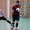 Metin Yasar (rechts) beim Qualifikationsturnier in Unterpleichfeld für die Würzburger Hallen-Kreismeisterschaft 2023 am Ball: Der 36-Jährige schließt sich zur Saison 2023/24 wieder dem TSV Biebelried an und führt den A-Klassisten als Spielertainer an.