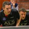 Volle Konzentration auf den nächsten Ball: Alexander Fischer (links) und Alexander Alsheimer von der TG Würzburg-Heidingsfeld. Sie gewannen ihr Doppel gegen Felix Günzel und Bastian Herbert vom TV Etwashausen.