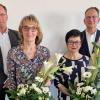 Auf dem Bild von links: Technischer Geschäftsführer Dr. Oliver Thordsen, Heidi Schonunger, Christine Werner und Kaufmännischer Geschäftsführer Bernd Heinickel.