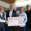 Spendenübergabe an die Schweinfurter Kindertafel (von links): Stefan Labus (Vorsitzender Schweinfurter Kindertafel), Swen Wenig (Geschäftsführer Ewellix GmbH), Ewellix-Betriebsratsvorsitzende Harald Kraus und Peter Kruse (Schweinfurter Kindertafel).