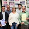 Gewählte und Geehrte beim SV Sickershausen (von links): 1. Vorsitzender Uwe Köhler, Roland Friedel (40 Jahre Mitglied beim BFV), Kassier Hans Rahmann, Schriftführerin Nina Grötsch, Geschäftsführer Felix Rahmann, Herbert Köhler (70 Jahre Mitglied beim SVS) und 2. Vorsitzender Martin Fink.