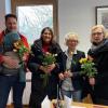  Zu Besuch im Rathaus  (von links )  Holger Schmitt (2.Bürgermeister), Ute Hofmann (Gleichstellungbeauftragte),   Dagmar Aberle (Geschäftsleiterin) und Ute Klein ( Sprecherin der Steuerungsgruppe Fair Trade).