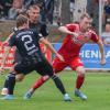 Im Hinspiel gelangen Joshua Endres (rechts) und dem TSV Aubstadt der erste Sieg in einem Pflichtspiel gegen den FC 05 Schweinfurt.