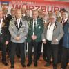 Ehrungen auf Gau-, Bezirks- und Bayerischer Ebene konnte 1. Gauschützenmeister Axel Höfler (ganz rechts) zusammen mit 1. Bezirksschützenmeister des Schützenbezirkes Unterfranken Mathias Dörrie an der Jahreshauptversammlung in Eibelstadt verleihen.