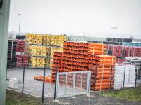 Lagerflächen mit Rohren bei „der Fränkischen“ in Königsberg: Kunststoff wird im Zuge der Öl-Krise immer teurer.