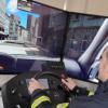 Blaulichtfahrt zum Einsatzort: Die Feuerwehr Schweinfurt trainiert im neuen Simulator.