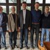 Die auf dem Bezirkstag der unterfränkischen Basketballer bestätigte Vorstandschaft mit (von links) Heribert Strykowski, Roland Heid, Dr. Martin Vocke, Bernd Kleinhenz, Tobas Ebert, Bärbel Gunreben, und Philipp Bauch. Zum Team gehört auch der neue Jugendreferent Urs Roither (nicht im Bild).