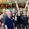 TGK-Mastersteam bei den bayerischen Kurzbahnmeisterschaften v.l. Björn Schreyer, Chris Wiegand, Wolf-Rüdiger Weise, Dietlind Weise, Verena Haberkorn, Franziska Conover, Hannah Voll und Georg Harbauer.