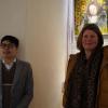 Reihe "Kunst im Turm": Amir Mohammadi und Julia Burdack vor ihren Gemälden, die sie im Spessartmuseum in Lohr ausstellen.