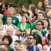 Public Viewing 2018 am Stadtstrand in Schweinfurt. Geht es nach den Grünen im Stadtrat, wird die Stadt selbst für die EM 2024 Public Viewing anbieten.