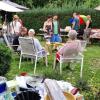 Dieses Jahr verlagerte sich der Veitshöchheimer Flohmarkt von der Straße in die Hinterhöfe und Gärten. Hier bei Organisatorin Martina Edelmann.