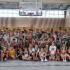 Strahlende Gesichter nach einer Woche intensivem Basketball-Training im Sportzentrum der Turngemeinde Würzburg.