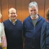 Der Vorsitzende des SPD-Ortsvereins Würzburg-Süd Udo Feldinger (Zweiter von links) sowie seine  Stellvertretungen (von links) Stephanie Böhm, Robert Schult und Lore Koerber-Becker.