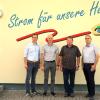 Nach vielen Jahren engagierter Tätigkeit wurde Ronald Winter feierlich verabschiedet, von links Martin Reußenzehn (Betriebsrat), Roland Göpfert (Geschäftsführer), Ronald Winter, Andreas Hössel (Bezirksstellenleiter Neidhartshausen).
